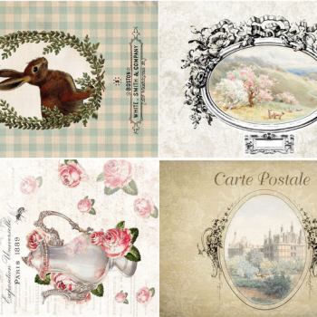 Spring Blocks Decoupage Paper