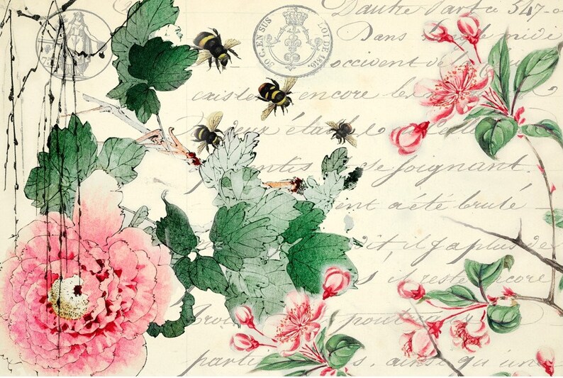 Cherry Blossom Decoupage Paper