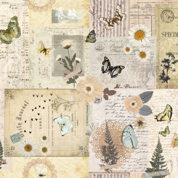 Pressed Flowers Masterboard Decoupage Paper