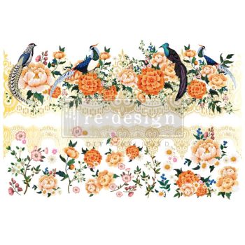 Pheasants & Peonies Design Transfer - 24" x 35"