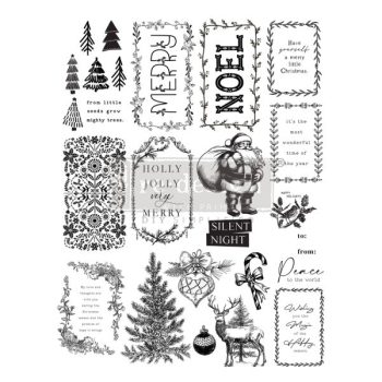 Merry and Bright Tags Decor Stamp