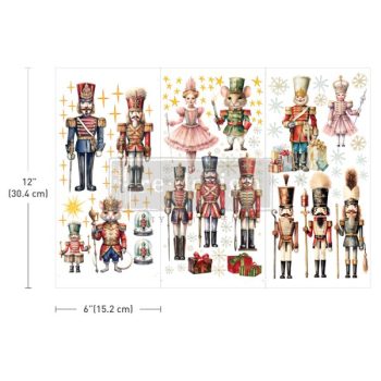 Nutcracker Christmas Design Transfer - 6" x 12"