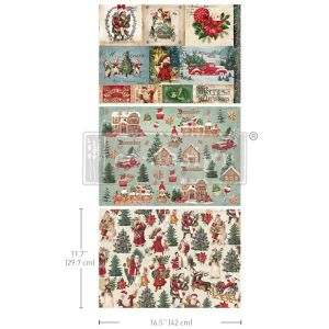 Santaland Sparkle A3 Decoupage Fiber Pack