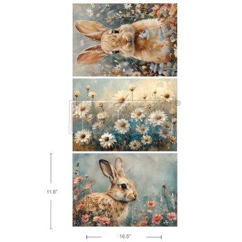 Garden Bunny Tales A3 Decoupage Fiber Pack