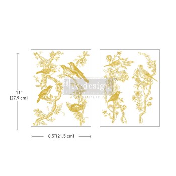 Golden Serenade Foil Design Transfer by Kacha - 8.5" x 11"