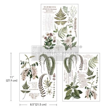 Greenery Grace Design Transfer - 8.5" x 11"