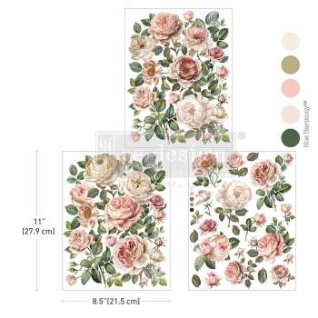 Blush Blossoms Design Transfer - Middy (8.5 x 11 in)