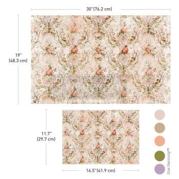Blushing Bloom Double Delight Decoupage Fiber Paper Set