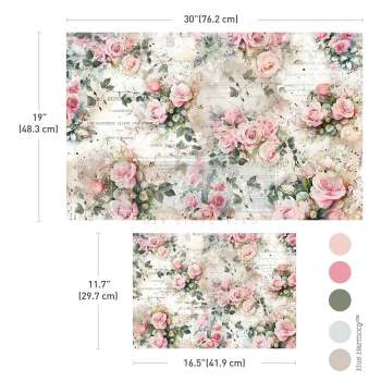 Rosy Reverie Double Delight Decoupage Fiber Paper Set
