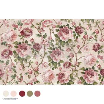 Timeless Blooms Decoupage Fiber Tissue Paper