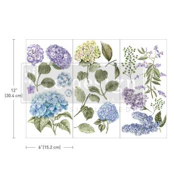 Mystic Hydrangea Design Transfer - 6" x 12"