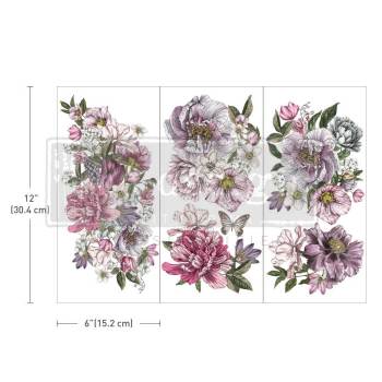 Dreamy Florals Design Transfer - 6" x 12"