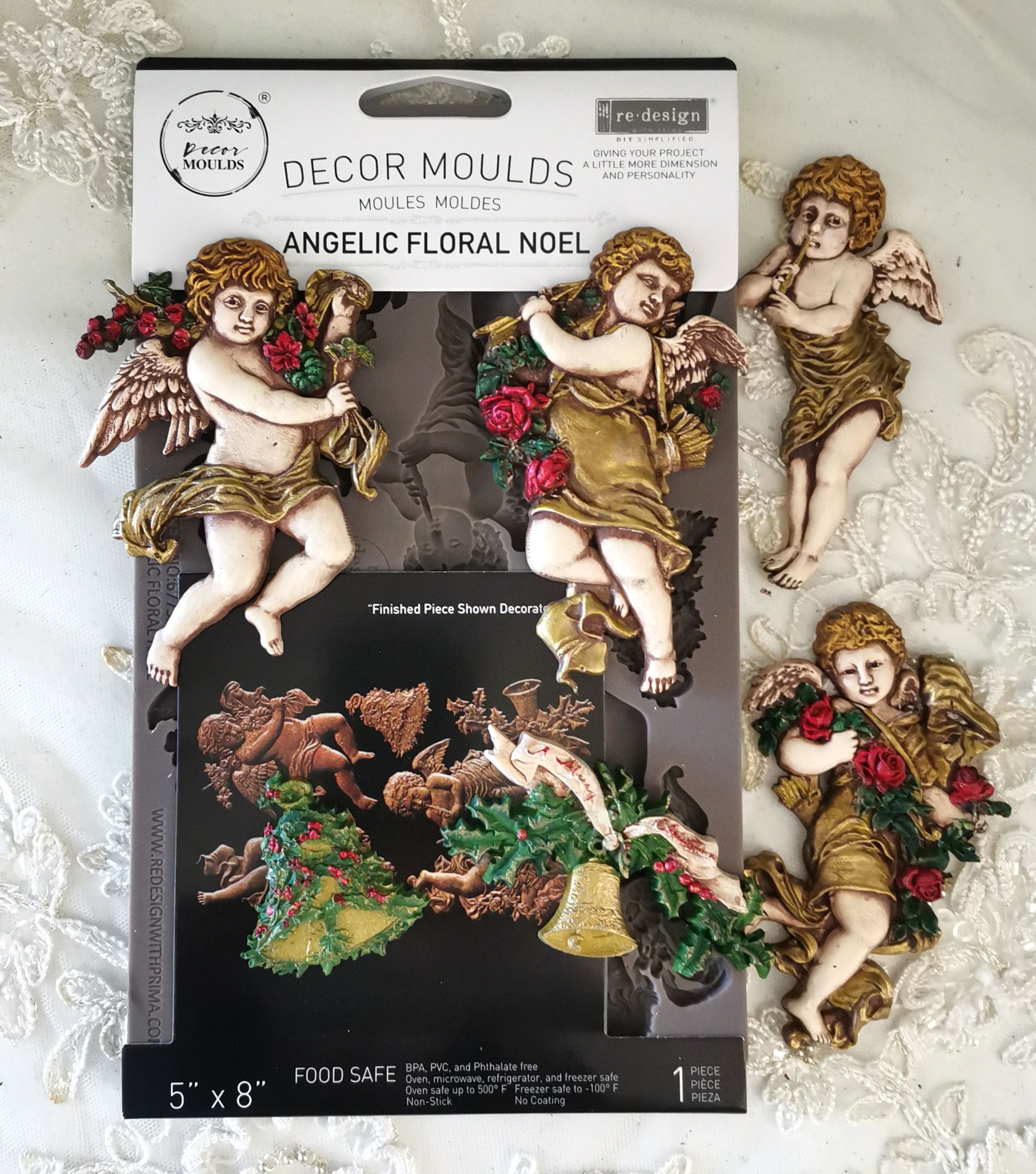Angelic Floral Noel Decor Mould - Image 4