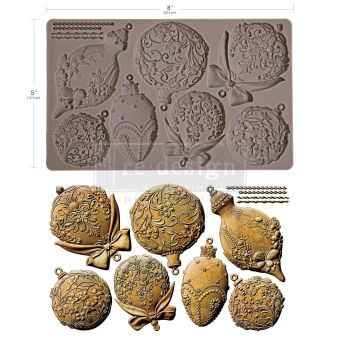 Shimmering Holiday Ornaments Decor Mould