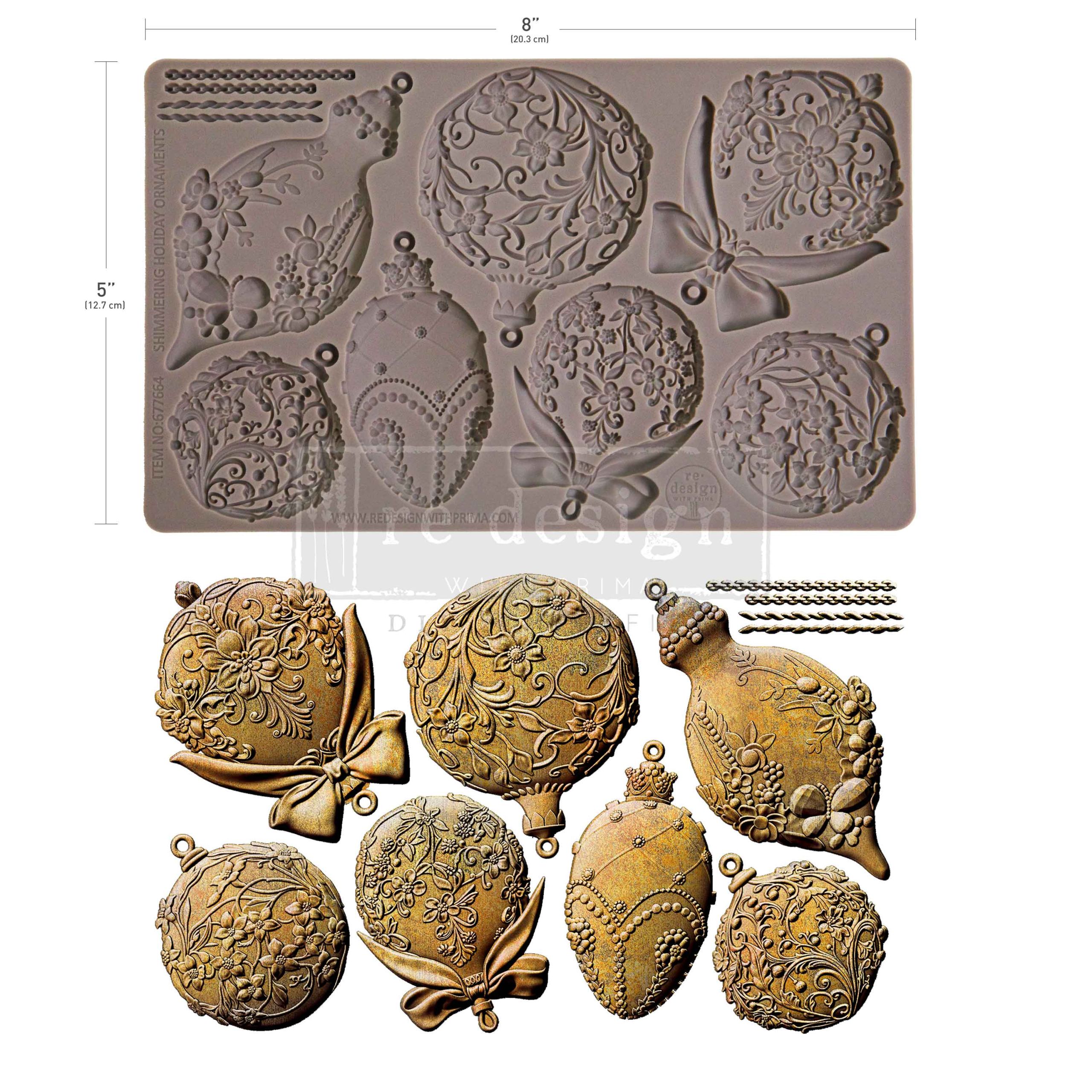 Shimmering Holiday Ornaments Decor Mould