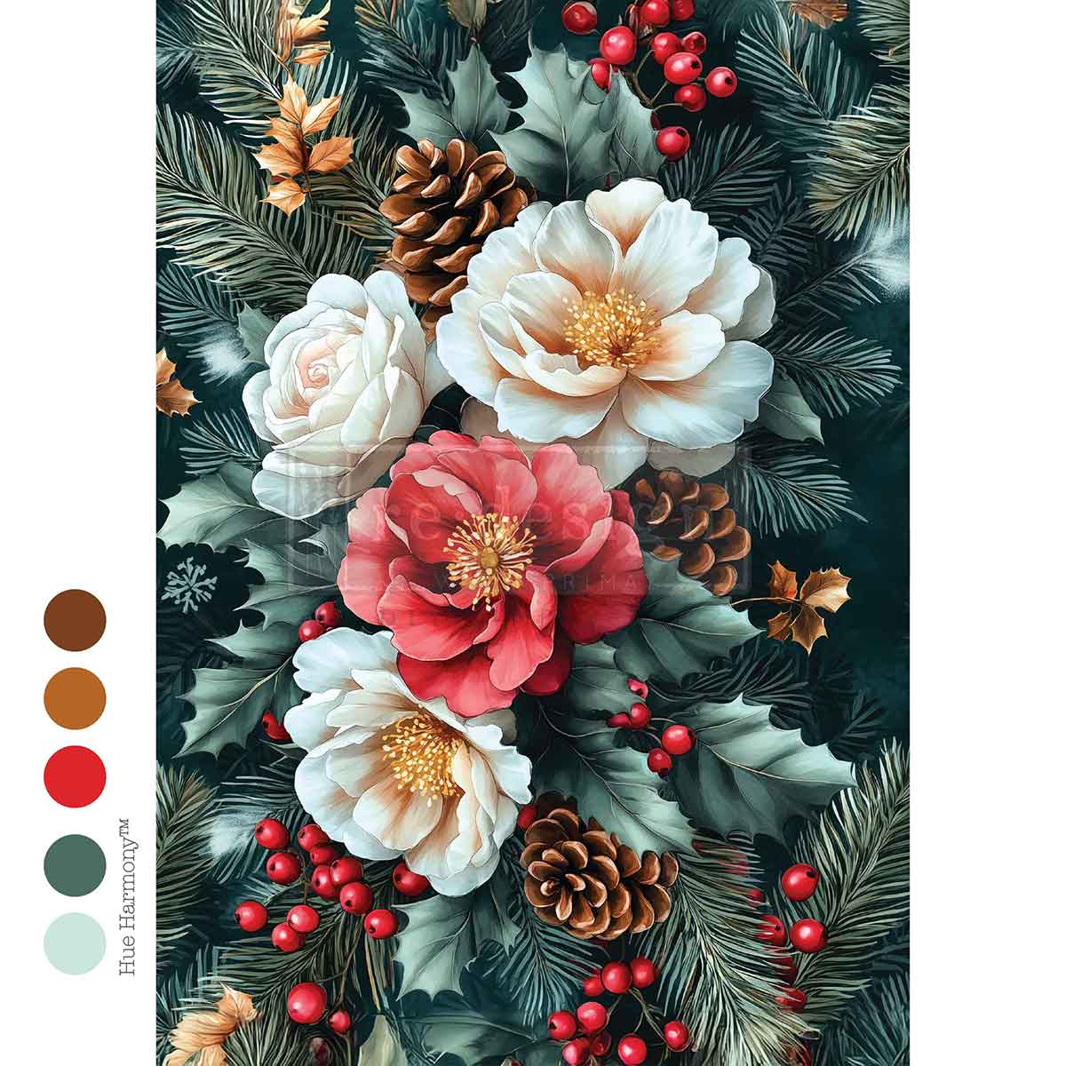 Winter’s Grace A4 Decoupage Fiber Paper