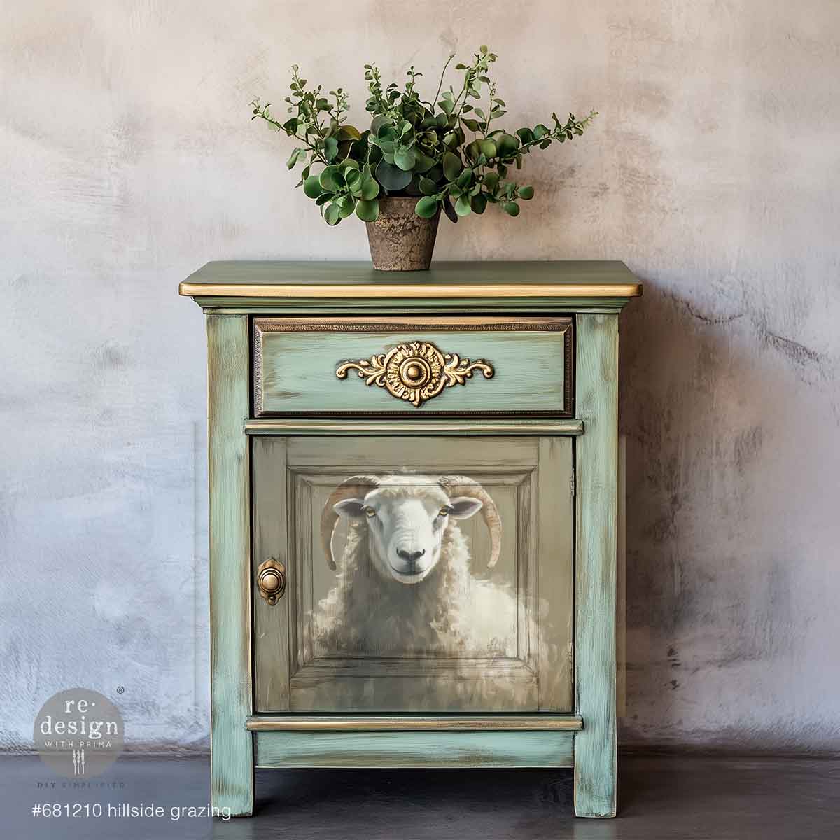 Hillside Grazing A3 Decoupage Fiber Paper - Image 2