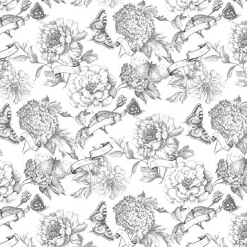 Paintable Blooms Decoupage Paper