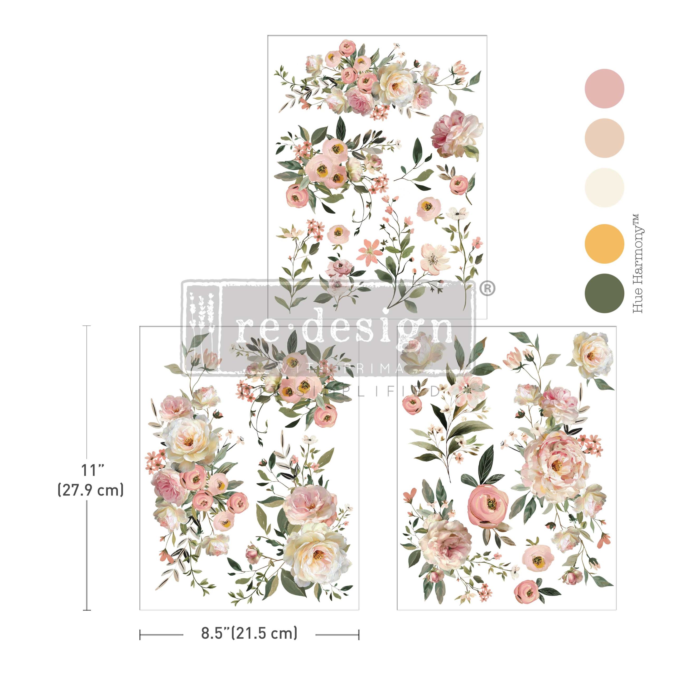 Blush Reverie Design Transfer - Middy (8.5 x 11 in)