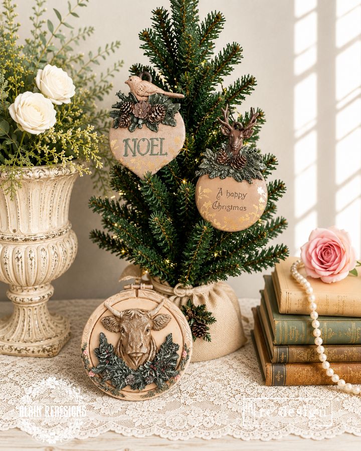 Evergreen Antler Emblem Decor Mould - Image 6