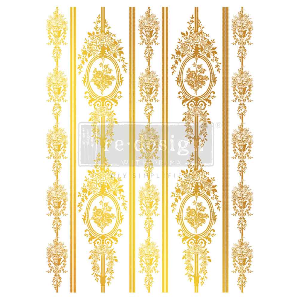 Chateau Filigree by Kacha Design Transfer (Gold Foil) – 18″ x 24″