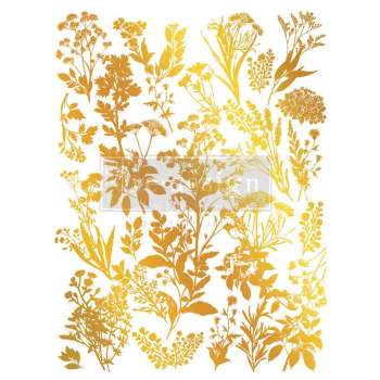 Luxe Foliage by Kacha Design Transfer (Gold Foil) - 18" x 24"