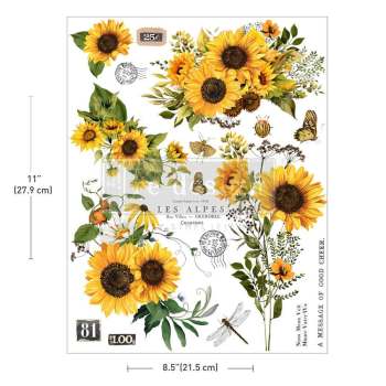 Rustic Amber Petals H2O Transfer - (8.5 x 11 in)