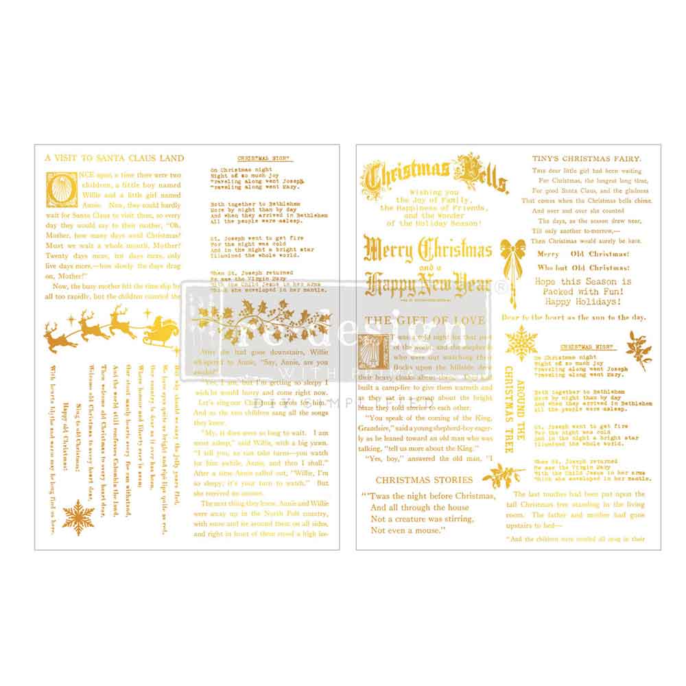 Golden Tidings Foil Transfer by Kacha – Middy (8.5 x 11 in)