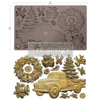 Country Christmas Delivery Decor Mould