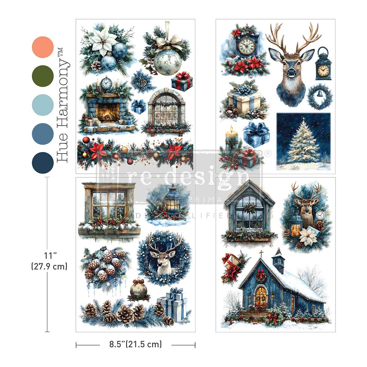 Quiet Country Blue Design Transfer – Middy (8.5 x 11 in)