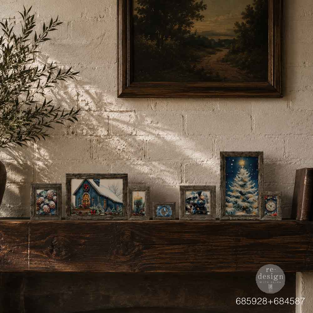Vintage Timber Christmas Frame Decor Mould - Image 4