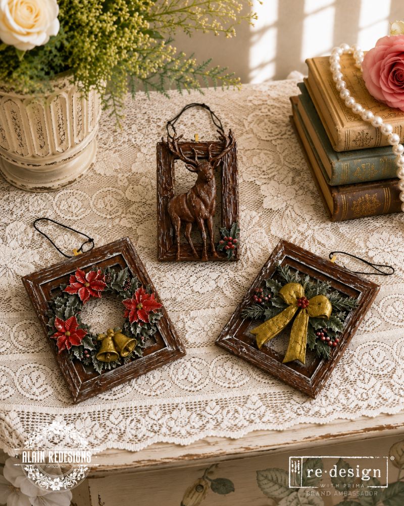 Vintage Timber Christmas Frame Decor Mould - Image 7